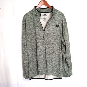 Mossy Oak Heather Green Fleece Quarter Zip Sweatshirt Size 2XL